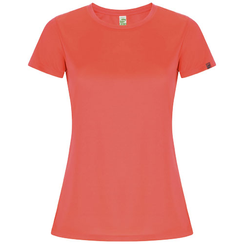 T-shirt sport publicitaire 135g manches courtes femme Imola Roly corail fluo